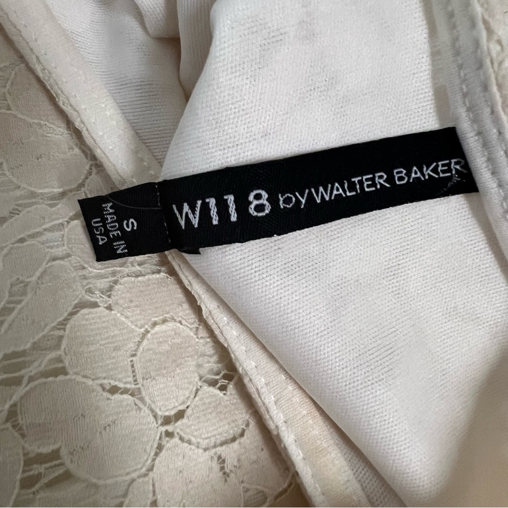 W118 by Walter Baker Cream Lace Shift Dress- Size Small - Picture 8 of 9